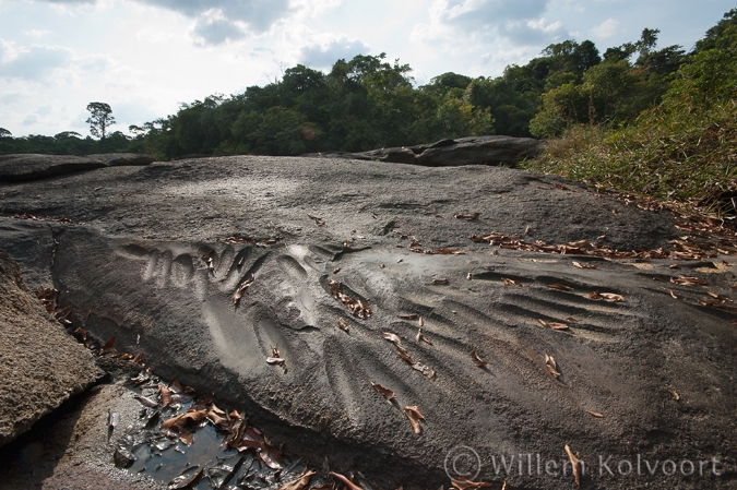 Grinding marks near the Awadan rapid