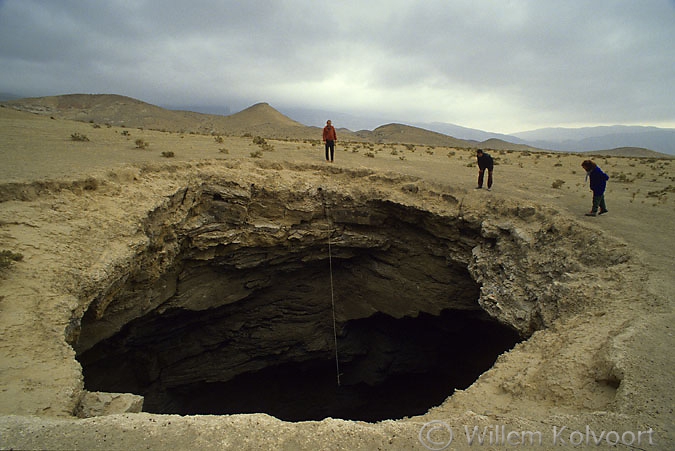 Measuring the depth of the sinkhole